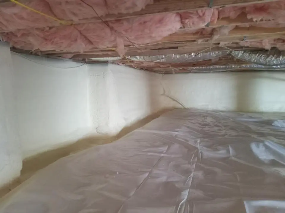 Crawl space encapsulation with closed-cell spray foam for Spray Foam Roofing in Tomah
